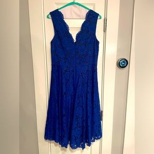 Royal blue,lace Vera Wang cocktail dress.